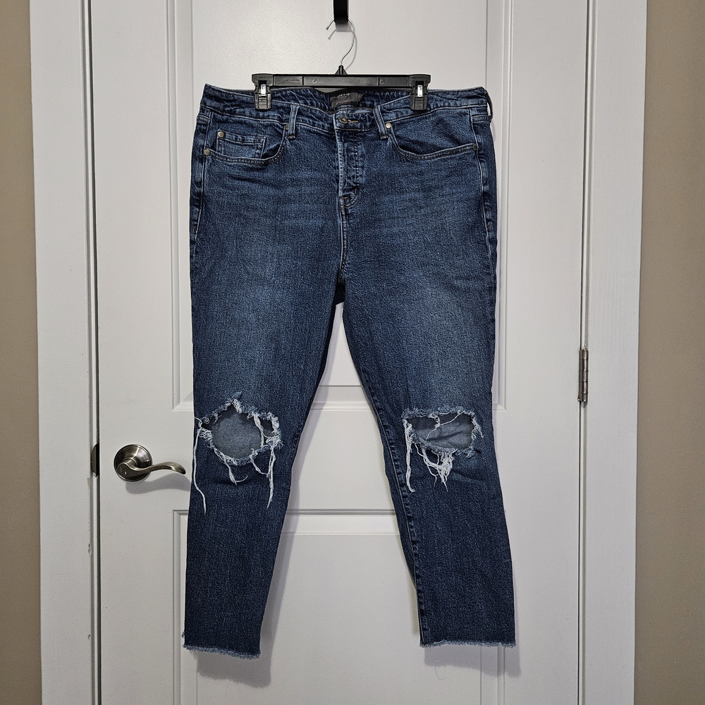 Torrid Women’s 16 Dark Blue Distressed Ankle Jeans